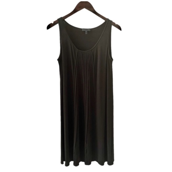 Eileen Fisher 100% Silk Pin-tuck Detail Tunic Shift Midi Tank Dress - Picture 4 of 7